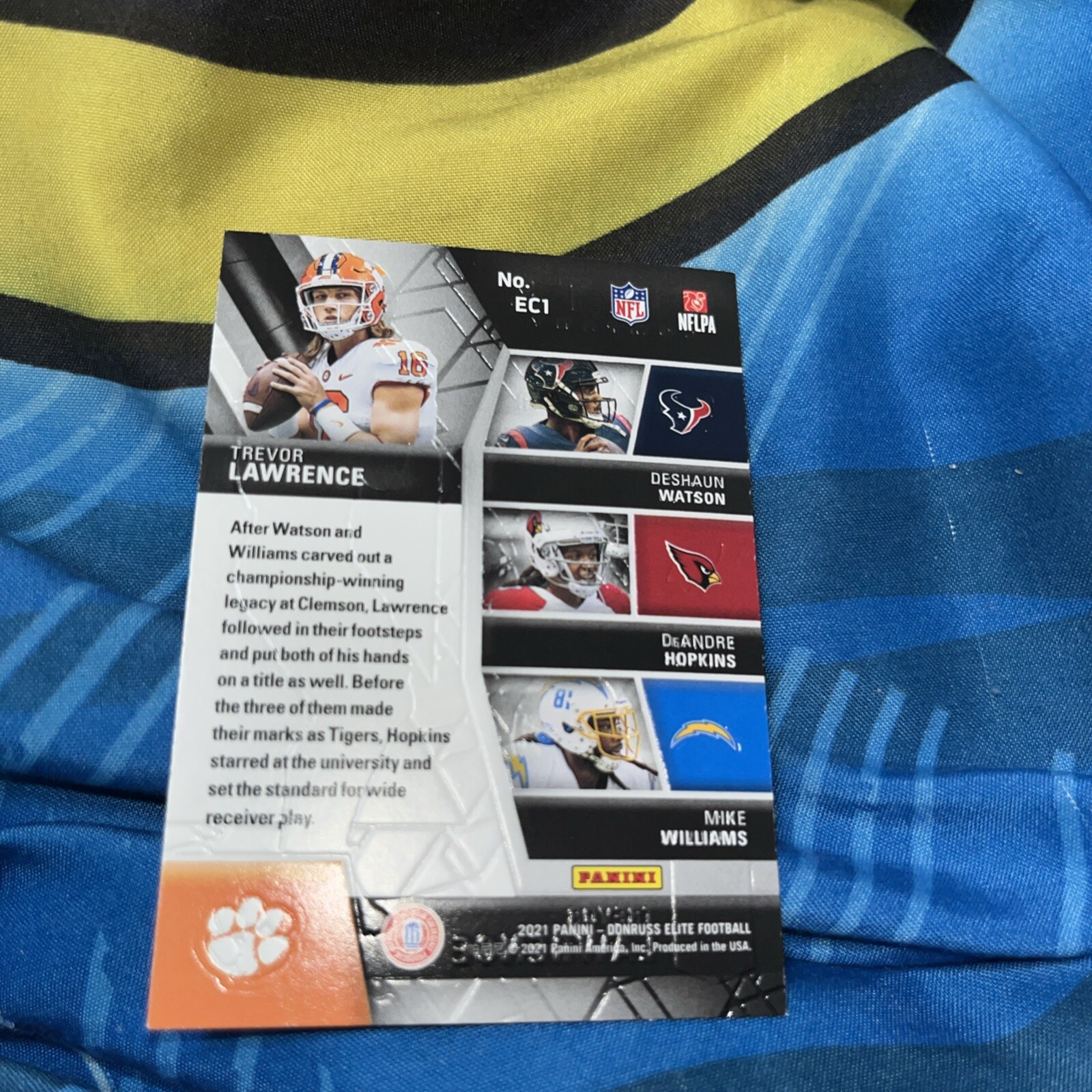 2021 Donruss Elite Company Trevor Lawrence, Watson, Hopkins, Williams RC NICE!!