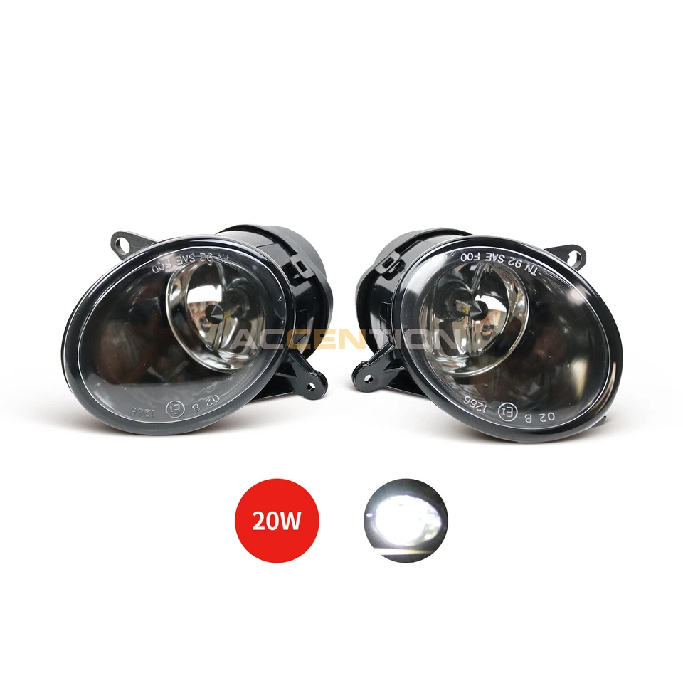 2Pcs 20W LED Fog Light Lamp For Audi A6 C5 2003 2004 A6 C5 S6 Quattro 2002-2005 - Image 2 of 4