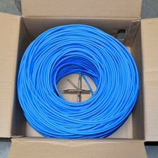 1000ft Cat6 Plenum CMP UTP Ethernet Network LAN Cable 23AWG 0.57mm New Blue