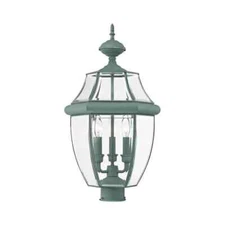 Livex Lighting 2354-06 Monterey 3 Light 24"  Verdigri Outdoor Post Top Lantern