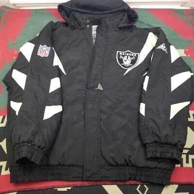 Vintage 90s Apex LA Oakland Las Vegas Raiders Shark Tooth Full Zip