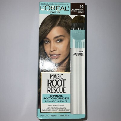L'Oreal Magic Root Rescue 10 Minute Kit # 4G DARK GOLDEN BROWN SHADES