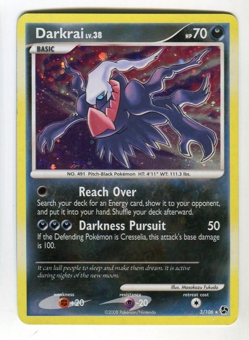 NM Holo Rare Darkrai 3/106 - Great Encounters Pokemon TCG