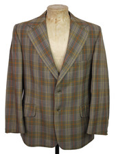 Vintage Lambourne by Phillips & Piper Check Wool Jacket Blazer- Men's 40" Short