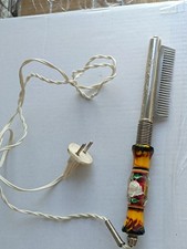Device . Electrical Comb.Very Beautiful Handle.Vintage.Working.RARE.Flowers.Rose