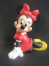 Grande figurine tirelire Minnie plastique thermoformé 15 cm/ Mickey Disney / TBE