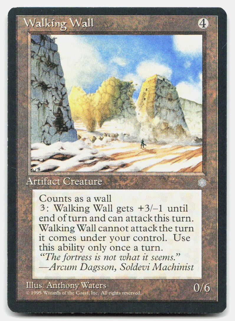 Walking Wall Uncommon Ice Age Magic: The Gathering Near Mint