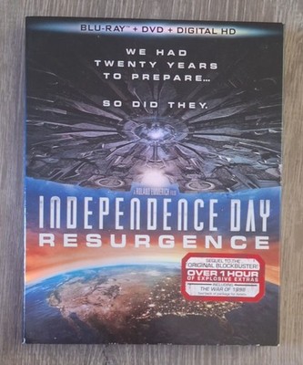 Independence Day Resurgence Blu-ray DVD Digital HD Slipcover Sci-Fi Movie 2-Disc