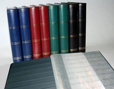 ALBUM LEUCHTTURM PER FRANCOBOLLI 60 PAGINE NERE NUOVI CLASSIFICATORE LIBRO