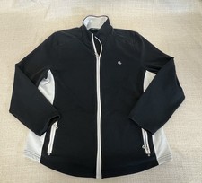 Lauren Ralph Lauren Athletic Jacket Activewear Zip-Up Black White Size LG Women