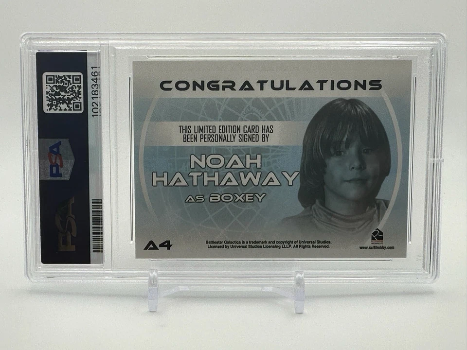 2004 BATTLESTAR GALACTICA NOAH HATAHAWAY #A4 AUTOGRAPH PSA 10 - Image 2 of 2