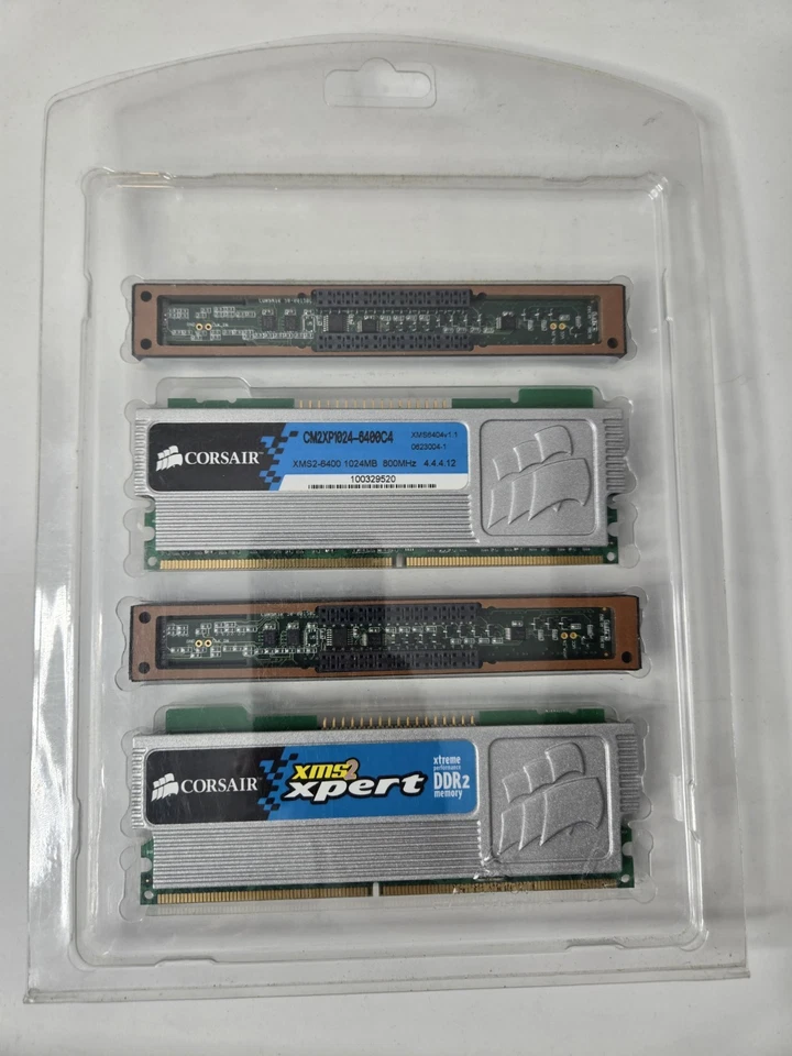 Corsair x2 1024MB Moduli XMS 2 Xpert Xtreme DDR2 RAM NUOVO 800mhz Cm2XP1024-640 - Immagine 4 di 4