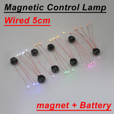 Wired 5Cm Magnetic Control Lamp Led Magnetron Light Model +Magnet + Battery Diy