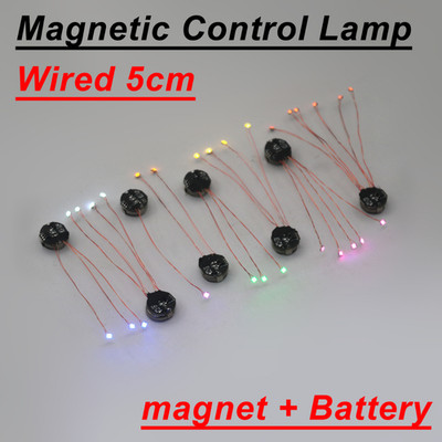 Kabelgebundene 5 cm magnetische Kontrolllampe LED Magnetron Licht Modell + Magnet + Akku DIY