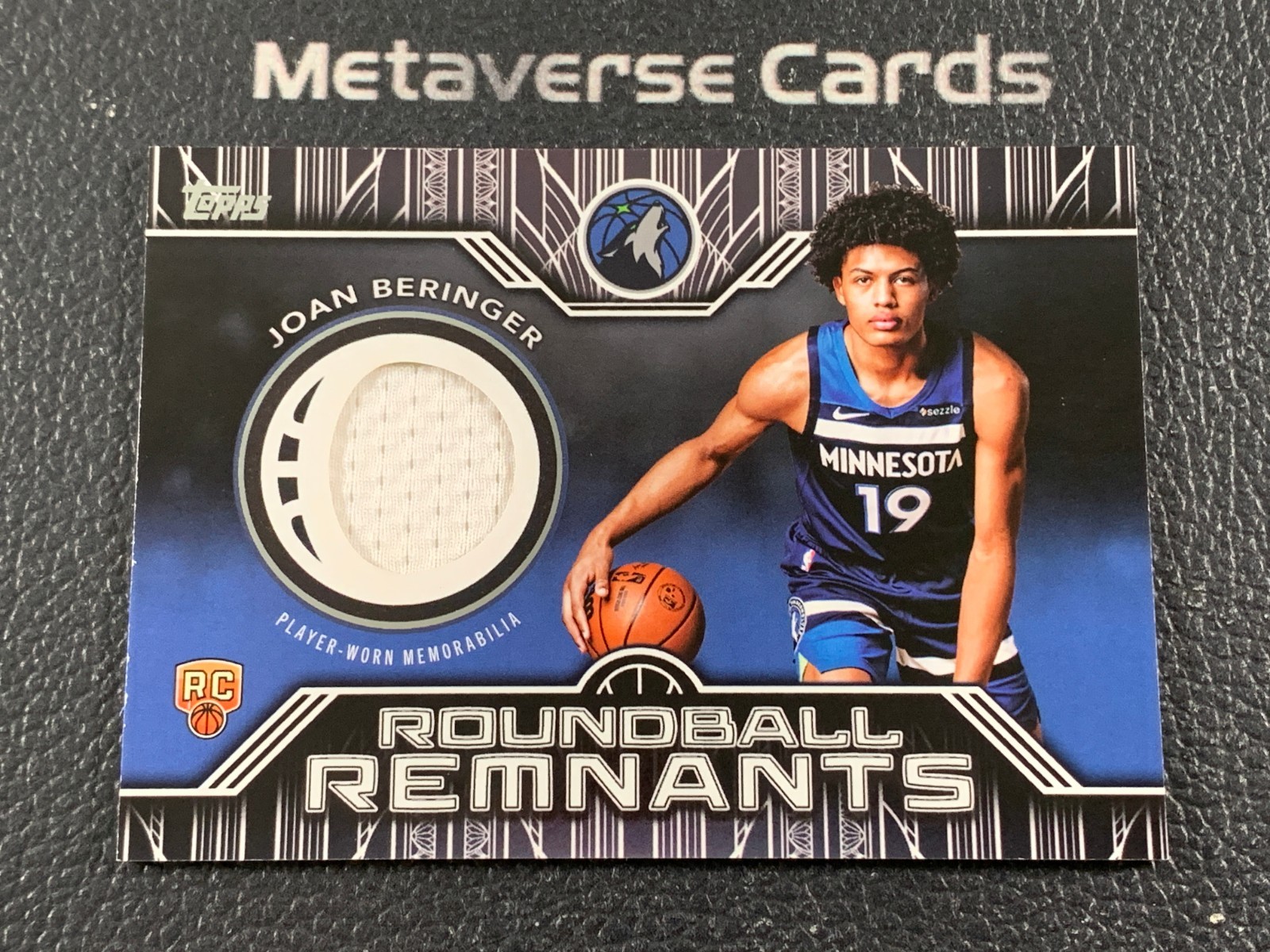 2025-26 Topps Flagship Joan Beringer RC Rookie Roundball Remnants PW Jersey
