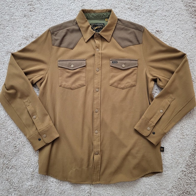 Howler Brothers Stockman Stretch Snap Shirt sz Medium 