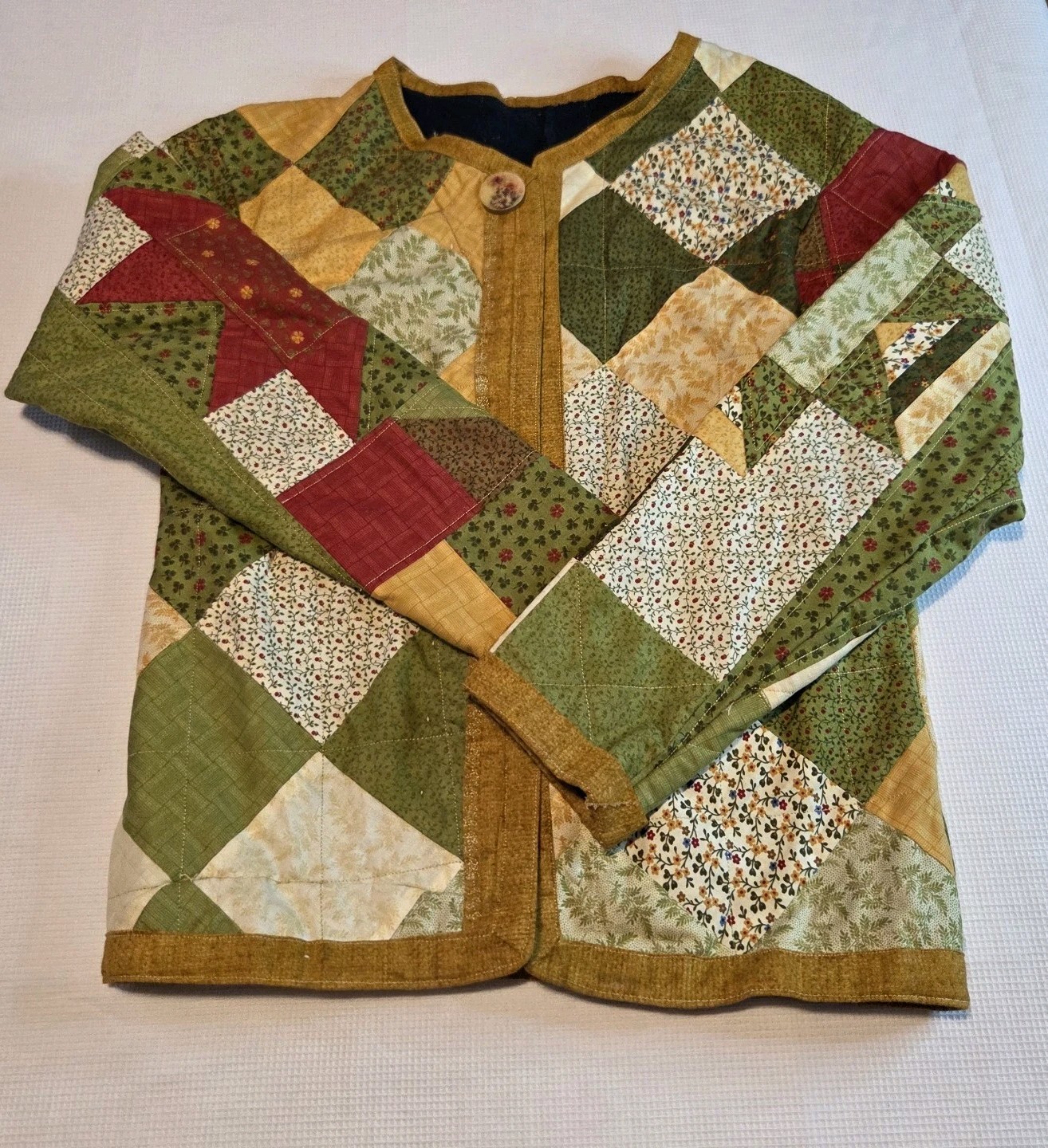 Patchwork Granny Jacket Handmade Cottage core Sma… - image 1