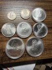 1976 MONTREAL OLYMPIAD CANADIAN 10 / 5 DOLLAR STERLING SILVER COINS 6.127 Oz ASW