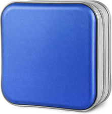 CD Case, 40 Capacity CD/DVD Case Holders Wallet Hard Plastic DVD Disc Cases Stor