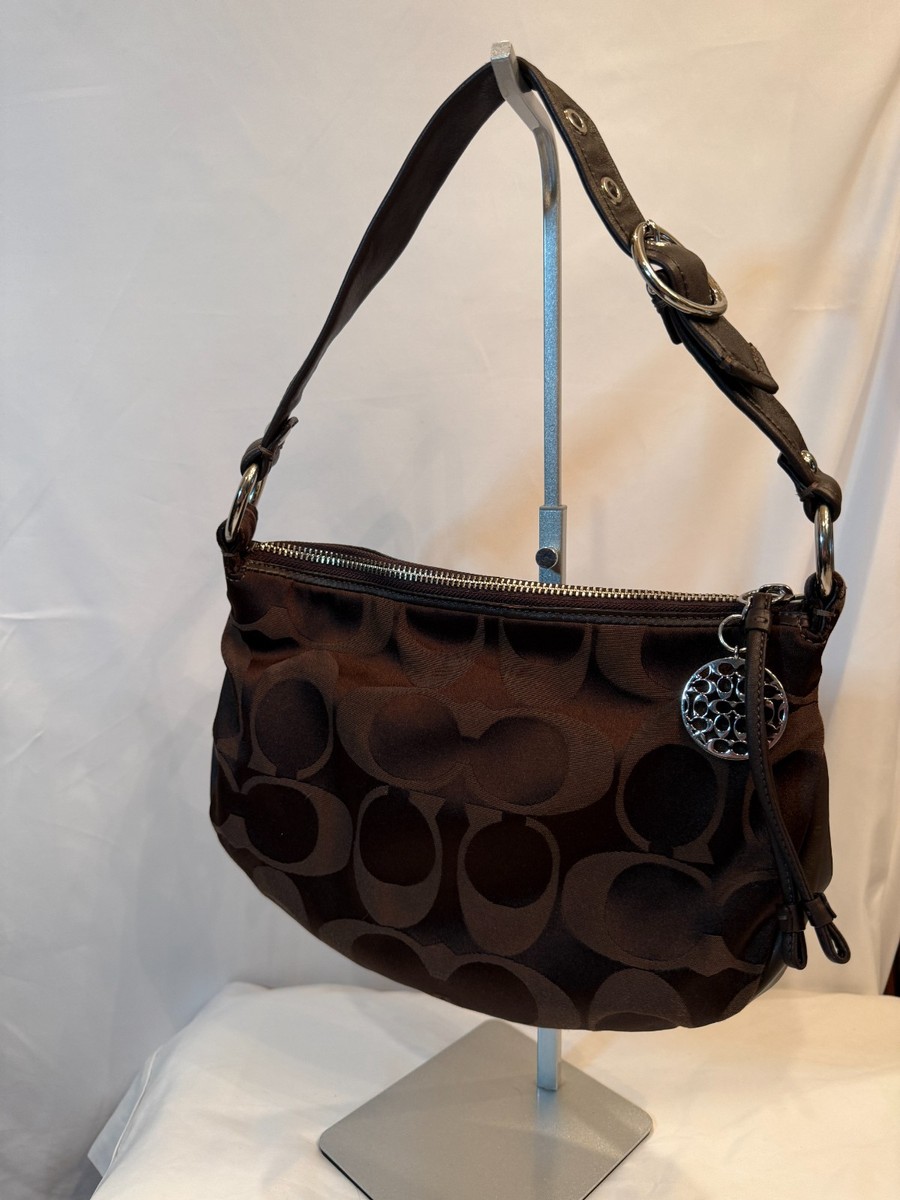 Coach Ali Signature Sateen Hobo Bag Shoulder Handbag in beautiful