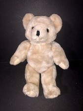 Vintage Articulated Jointed Firm Teddy Bear Tan Blond Stuffed Bear Plush 11