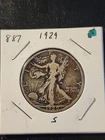 1929-S Walking Liberty Half Dollar In Very Good Condition