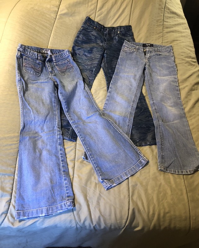 Lot Of 3 Girls Size 10 Jeans Old Navy Squeeze Xhilaration