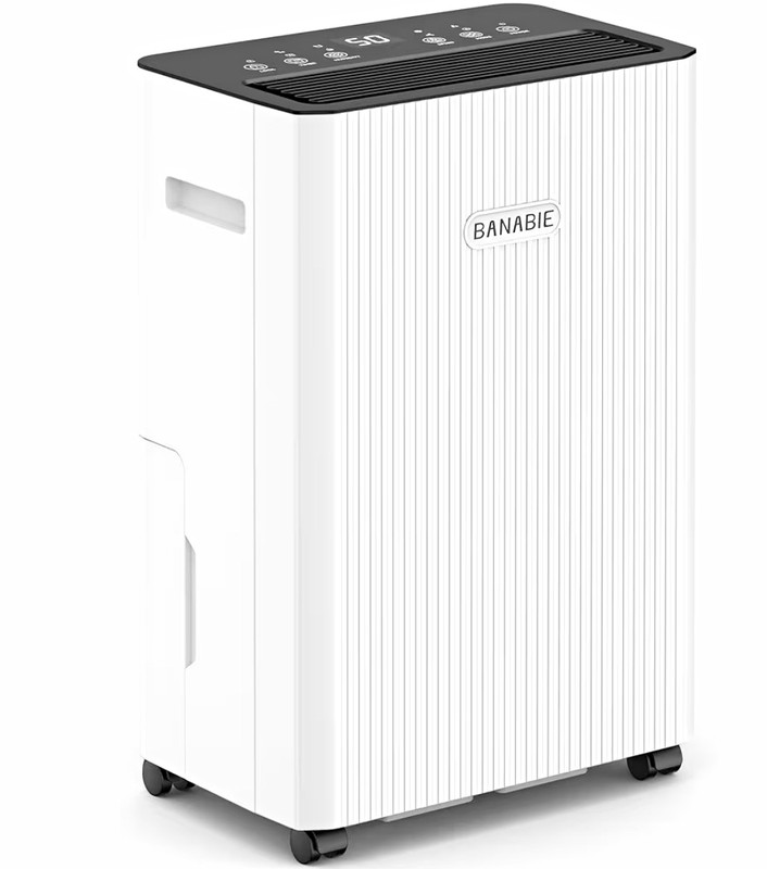 BANABIE Tower Dehumidifier 32 Pints/Day 2500 sq ft 0.66 Gal Digital Timer