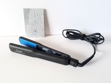 Solia Professional Ionic Ceramic Flat Iron Hair Straightener Blue Plates Black