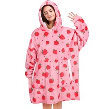 Oversized Fluffy Hoodie Blanket for Women, Men, Kids - Cozy Sweatshirt