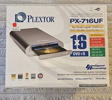 Red Plextor PX-716UF External DVD Burner – Brand New in Box – USB 2.0 / FireWire