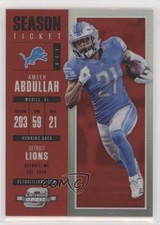 2017 Panini Contenders Optic Season Ticket Red Prizm /199 Ameer Abdullah #27 0b5