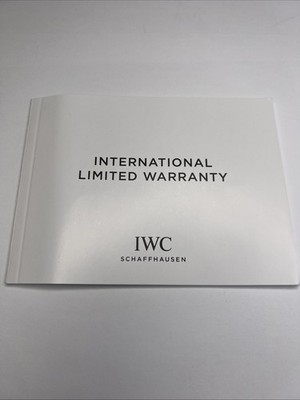IWC International Limited Warranty Booklet 2020 Copyright