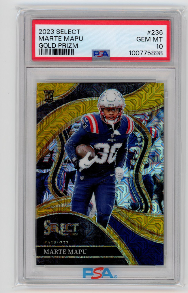 Marte Mapu 2023 Panini Select Rookie RC Club Level Gold Prizm /10 PSA 10 POP 2