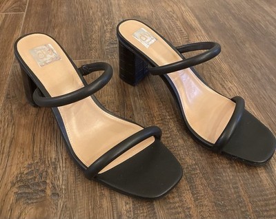 DV by Dolce Vita Halsty Block Heel Mule Sandal, Black 11US