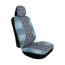 Automotive SC-473 Stonewash Denim with Tiny Skulls Inset Seat Cover 3