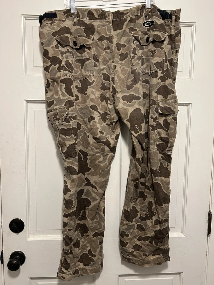Drake Old School Camo Cargo Pants 3XL - Image 2 of 3