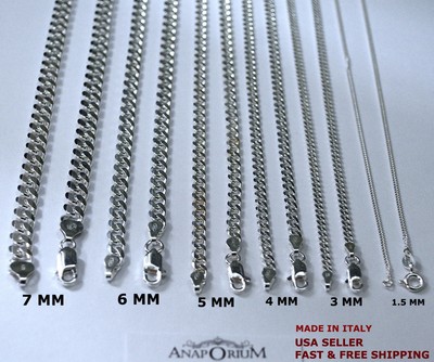925-STERLING SILVER CUBAN LINK CHAIN 