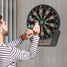 Electronic Dart Board with 27 Game Modes LED Screens Soft Tip Darts