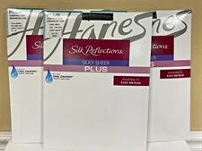 HANES Silk Reflections Silky Sheer PLUS Control Top Asst Sizes Barely Black NIP