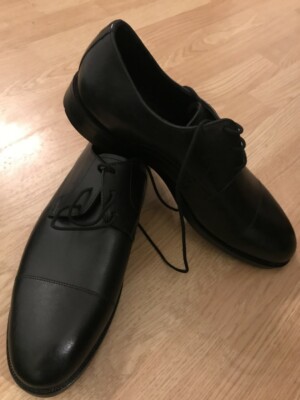 Clarks Men Shoes Black Leather Lace Up Casual Formal Flat