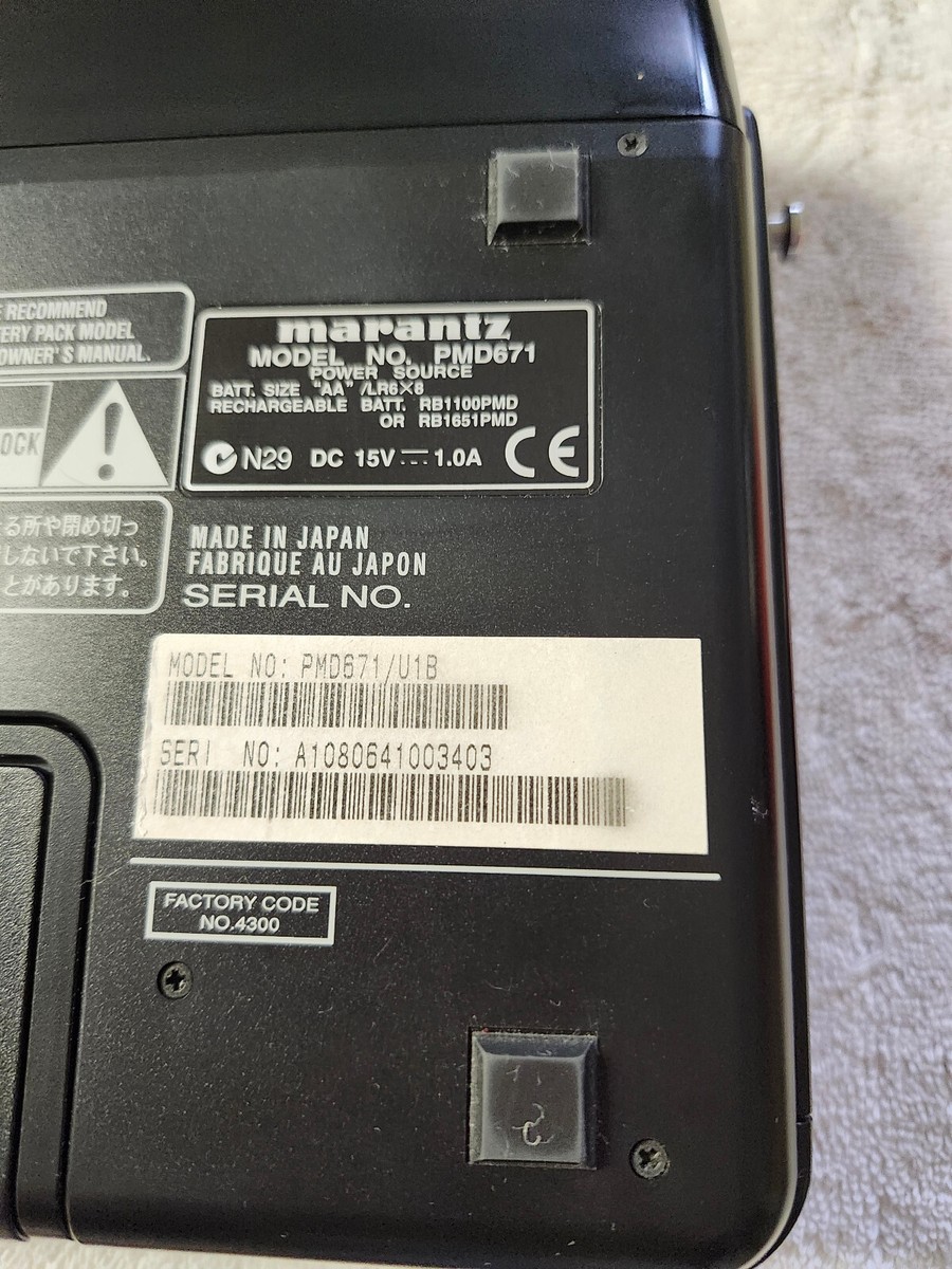 Clean Marantz Rebbuilt PMD671 Portable Recorder Updated w/ current