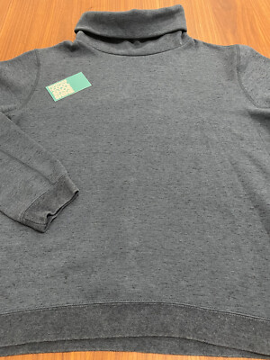 NIKE SPORTSWEAR NSW TECH FLEECE FUNNEL TURTLENECK SWEATSHIRT BLUE BLACK LARGE L