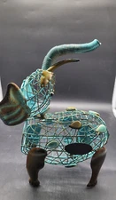 Elephant Cork Caddy colors Turquoise/Brown Colors... OAK and OLIVE BEAUTIFUL