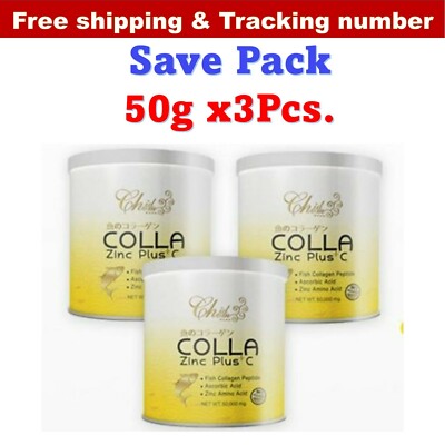 3x Collagen COLLA Zinc Plus C Nourishing Anti Aging Hair Nails Bones Strengthen 