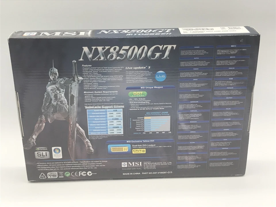 MSI NVIDIA GeForce-NX8500GT-TD256EH-D.O.T./256MB DDR2/HDMI/HDTV/DVI/TVOut/PCIExp - Image 4 of 4