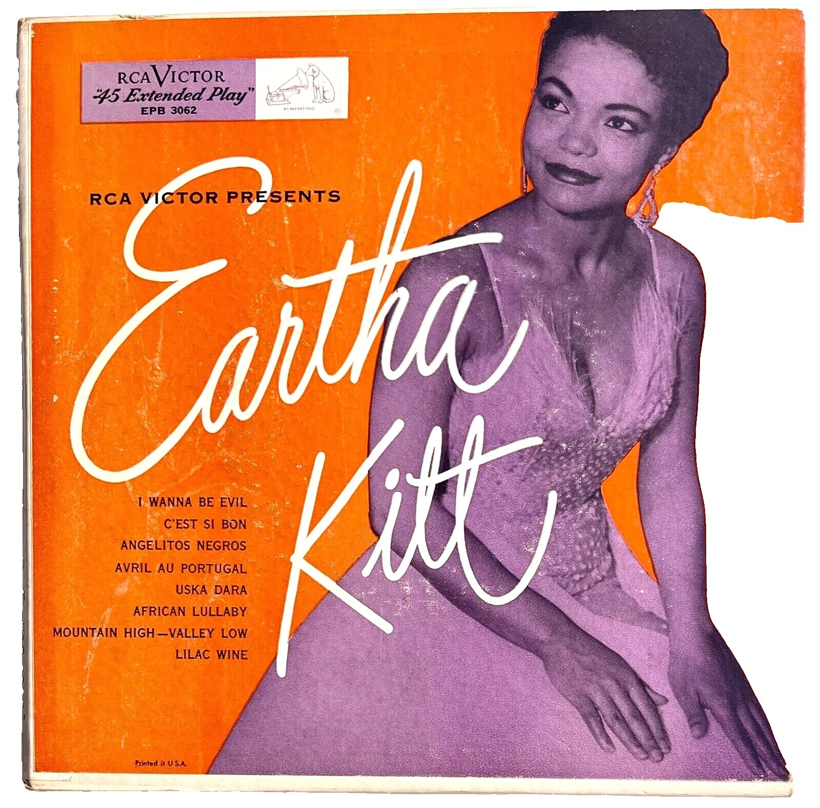 Eartha Kitt Jazz 45 RPM Speed Vinyl Records
