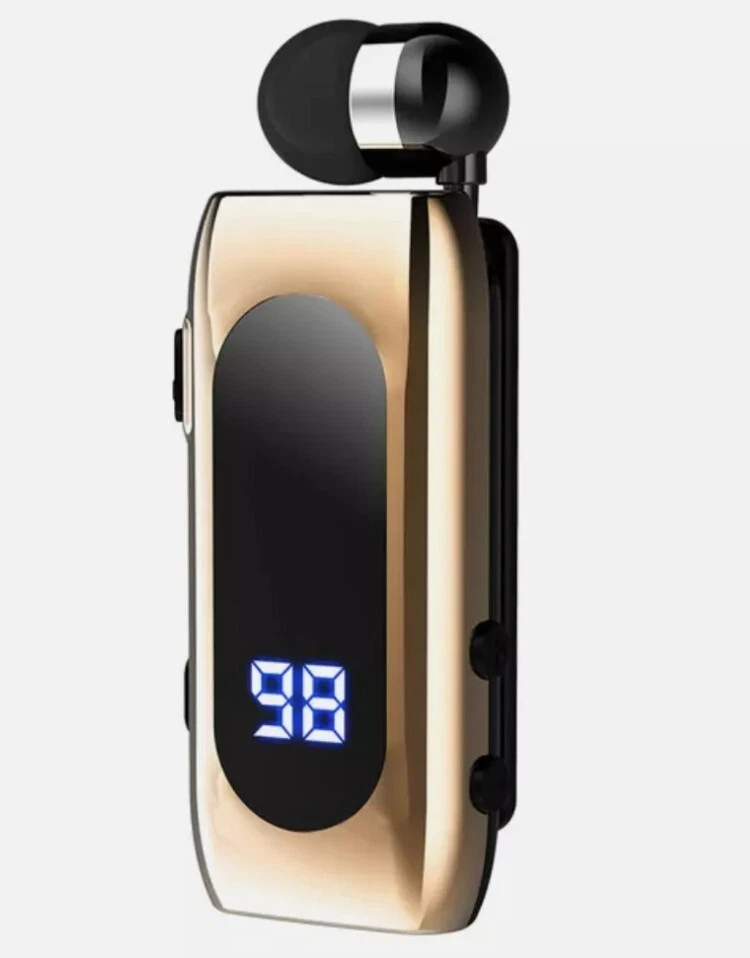 AURICOLARE CUFFIA BLUETOOTH RETRATTILE WIRELESS CLIP VIBRAZIONE iOS ANDROID K55 - Immagine 3 di 4