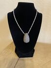 Michael Dawkins 925 Sterling Silver Pebbled Beaded Pendant Necklace