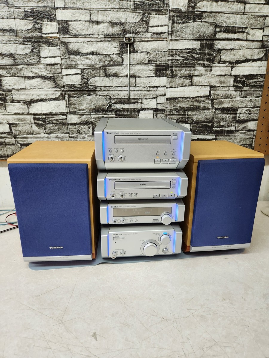 Technics Sc-hd505 Mini System FM CD Tape Blue LightsNo Technics Sc-hd505 Mini System FM CD Tape Blue LightsNo